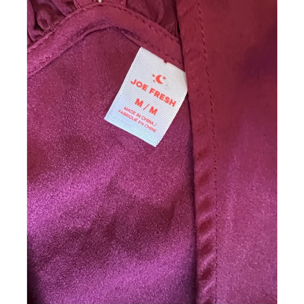 JOE FRESH Burgundy Long Side Slit Tank Sleep Slip Dress M - Picture 11 of 11